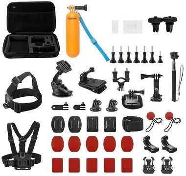 Beiwe Sport XL -actionkameroiden kiinnikekokoelma, 28 osaa