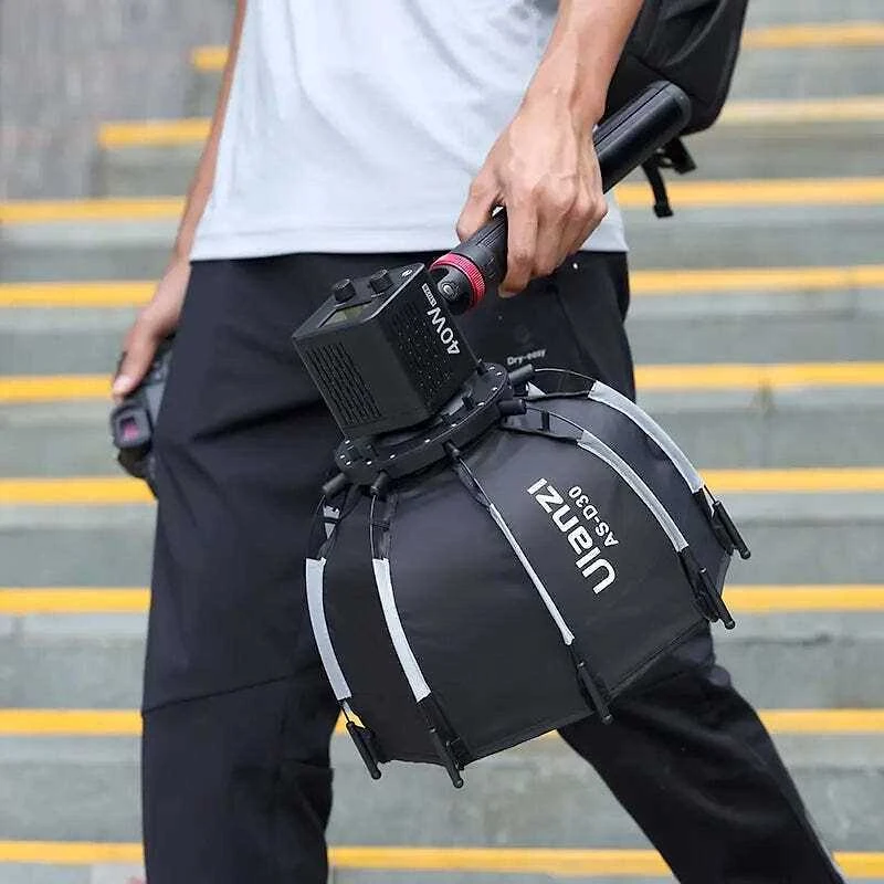 Lubinis šviestuvas Šviesdėžė + 2 difuzoriai su mini Bowens Octa 30cm Ulanzi - L005 L023 Lt028 L024 / As-d30
