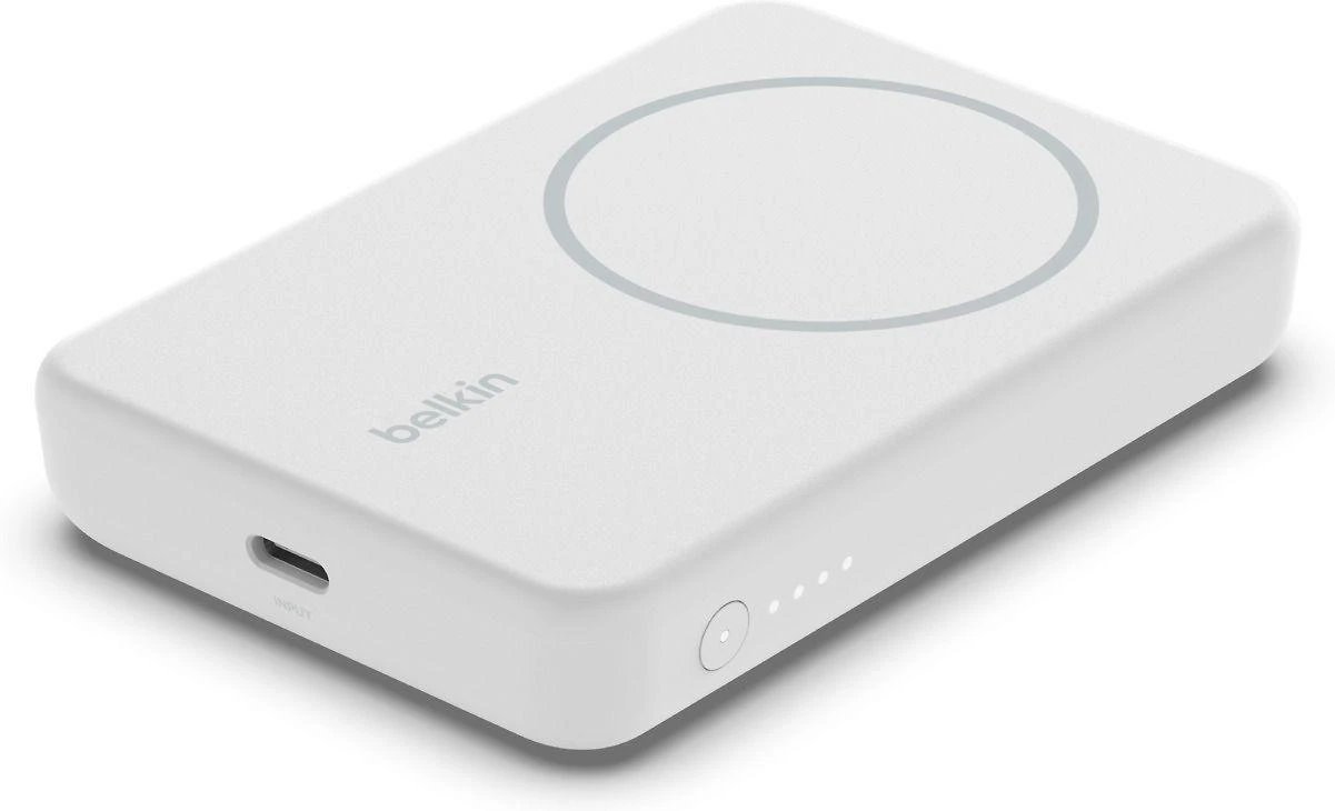 Nešiojama Baterija - Belkin 5000 mAh Belaidis Įkroviklis, Balta