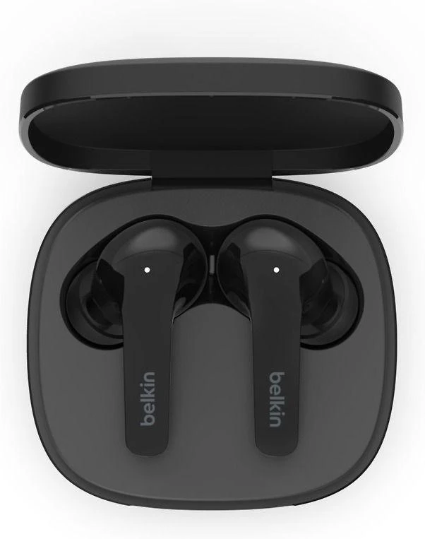 Belkin SOUNDFORM Flow juodos ausinės įkrovimo dėkle