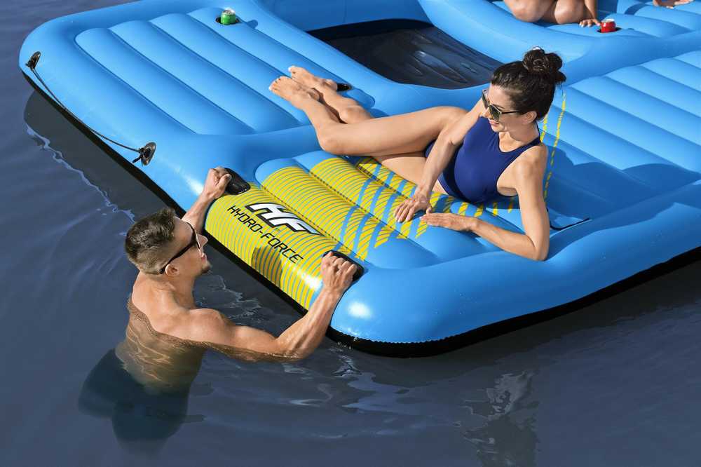 HYDRO-Force Island + Slide 376x311cm BestWay