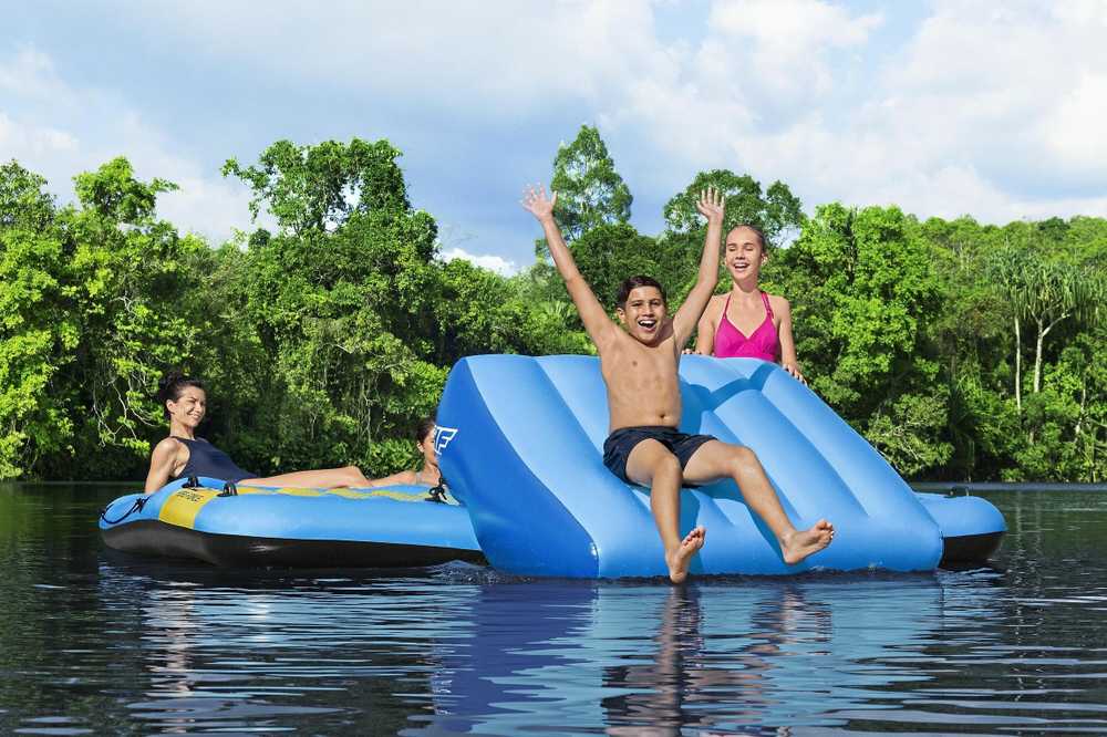 HYDRO-Force Island + Slide 376x311cm BestWay