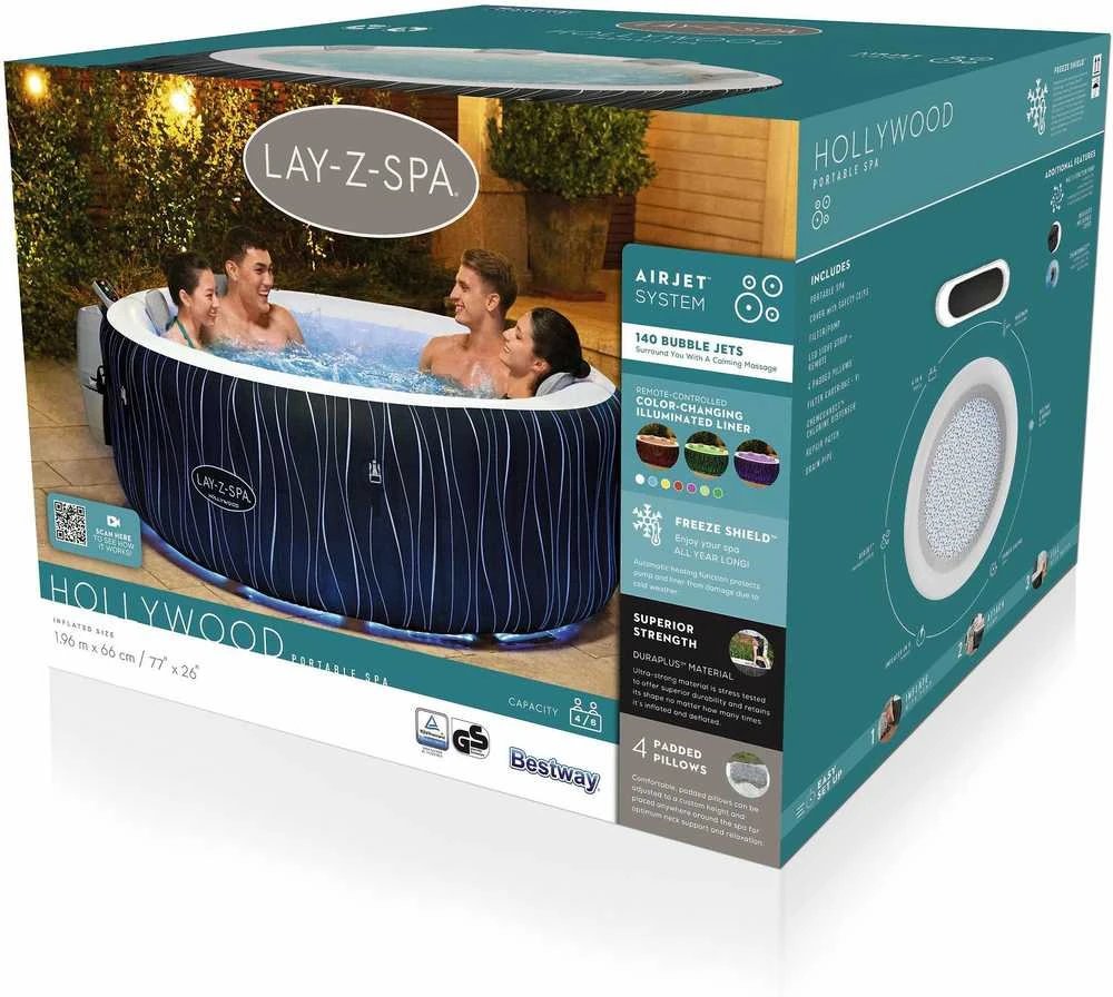 "Lay-Z-Spa" Holivudo sūkurinė vonia BESTWAY