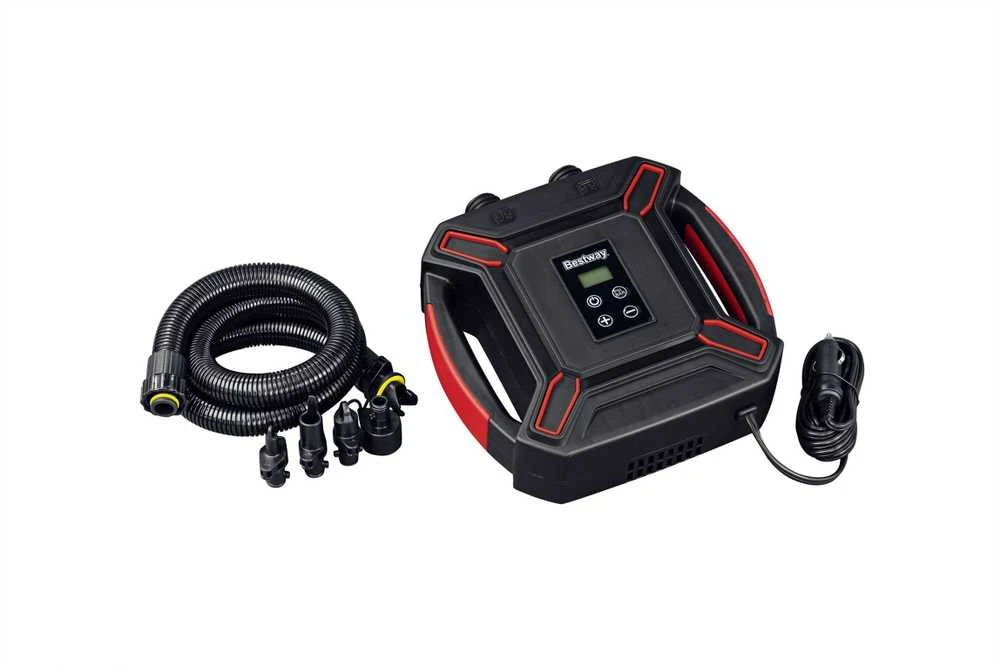 Bestway aukšto slėgio elektrinė oro pompa DC 4 adapteriai 62265