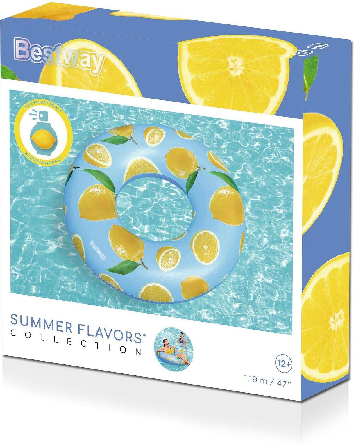 BESTWAY plaukimo ratas Scentsational Lemon, diametras 1.19m, 36229