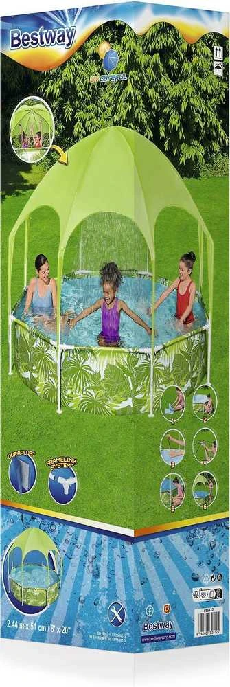 Sodo baseinas vaikams Bestway, 244 x 51 cm, žalias