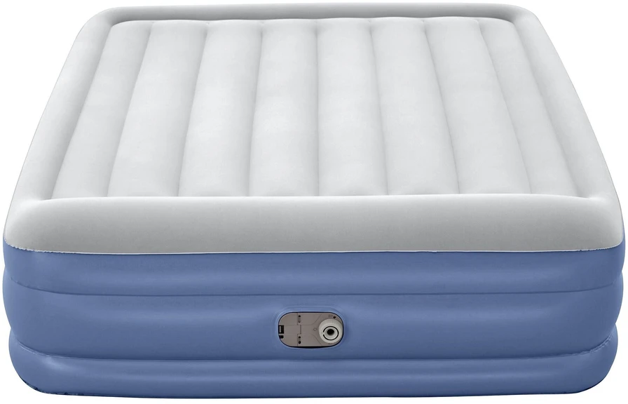 Bestway Tritech Air Mattress Queen ilmatäytteinen varavuode, sisäänrakennettu pumppu, 203 x 152 x 46 cm