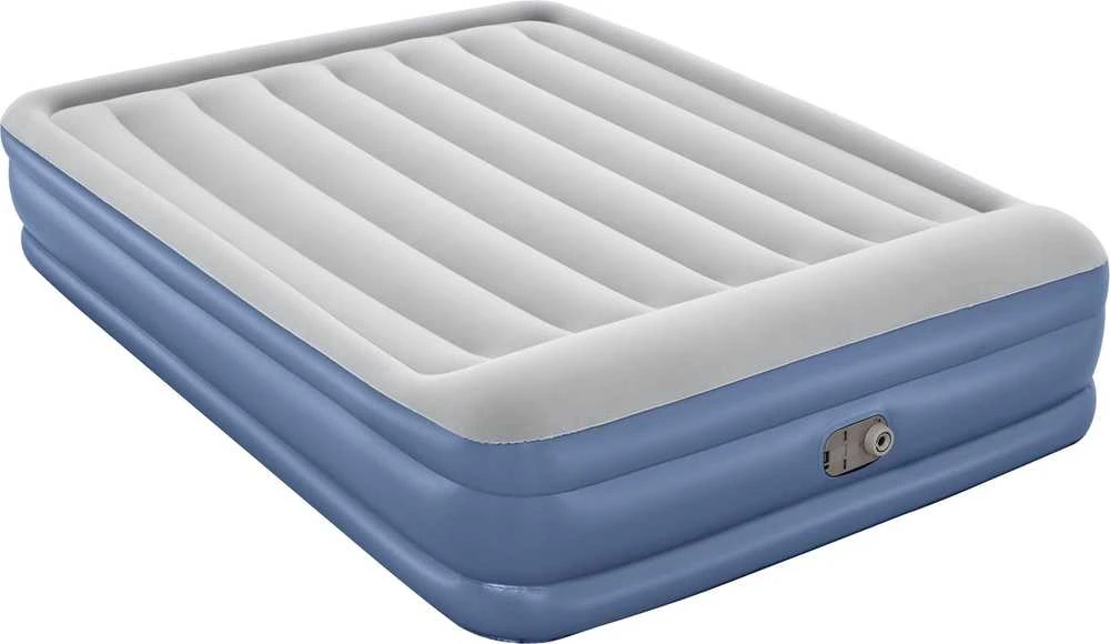 Bestway Tritech Air Mattress Queen ilmatäytteinen varavuode, sisäänrakennettu pumppu, 203 x 152 x 46 cm
