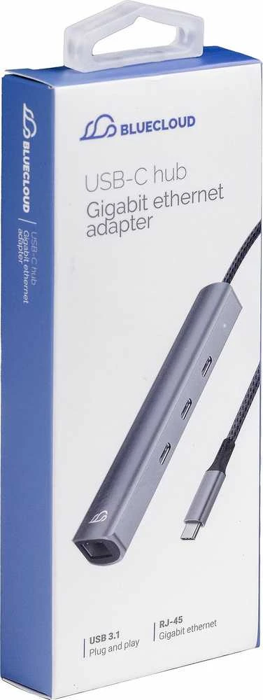 Bluecloud USB-C į USB-C šakotuvas ir Gigabit Ethernet, 4 prievadai