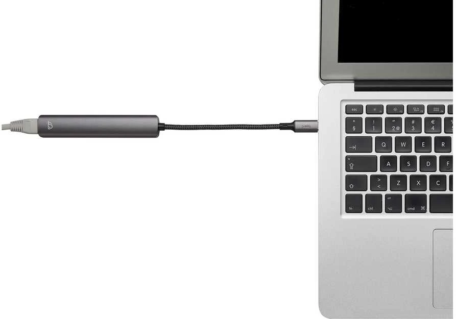 Bluecloud USB-C-USB-A šakotuvas su gigabitiniu eternetu, 3 prievadai