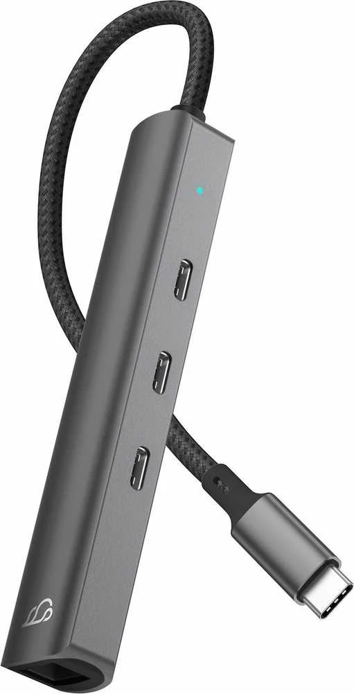 Bluecloud USB-C į USB-C šakotuvas ir Gigabit Ethernet, 4 prievadai