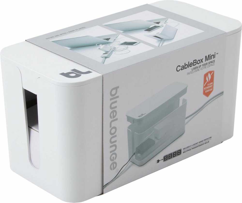 Kabelių dėžutė BLUELOUNGE Cabblebox Mini, baltos sp.