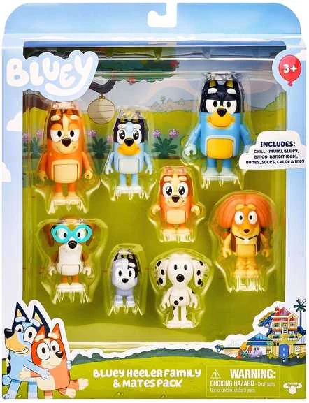 Bluey - 8 figūrėlių rinkinys - S3 asorti (90128)