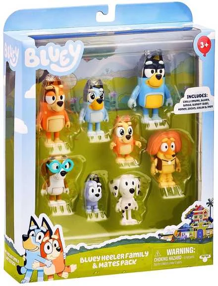 Bluey - 8 figūrėlių rinkinys - S3 asorti (90128)
