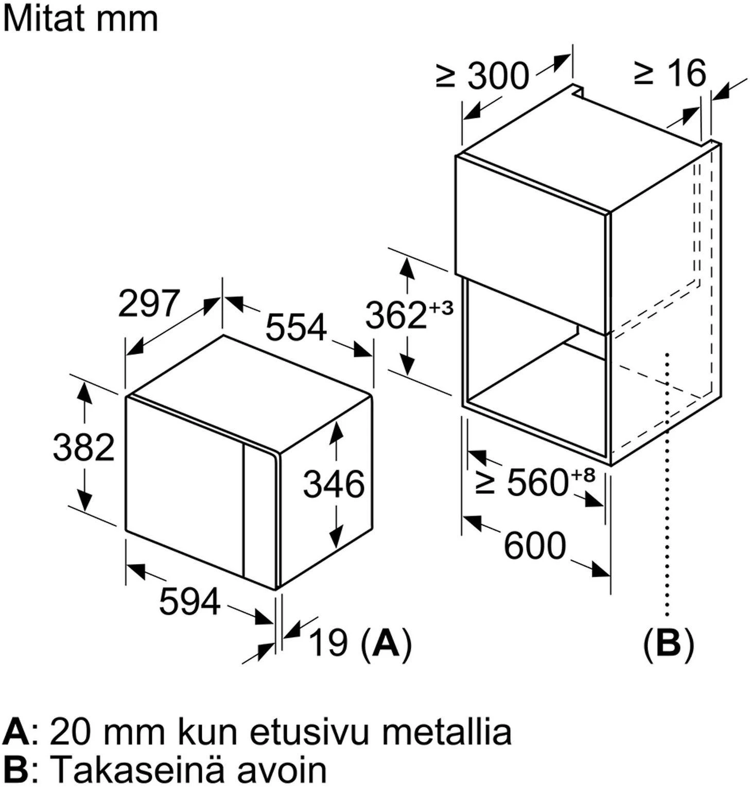 Įmontuojamoji mikrobangų krosnelė Bosch Serija 4 BFL520MB0
