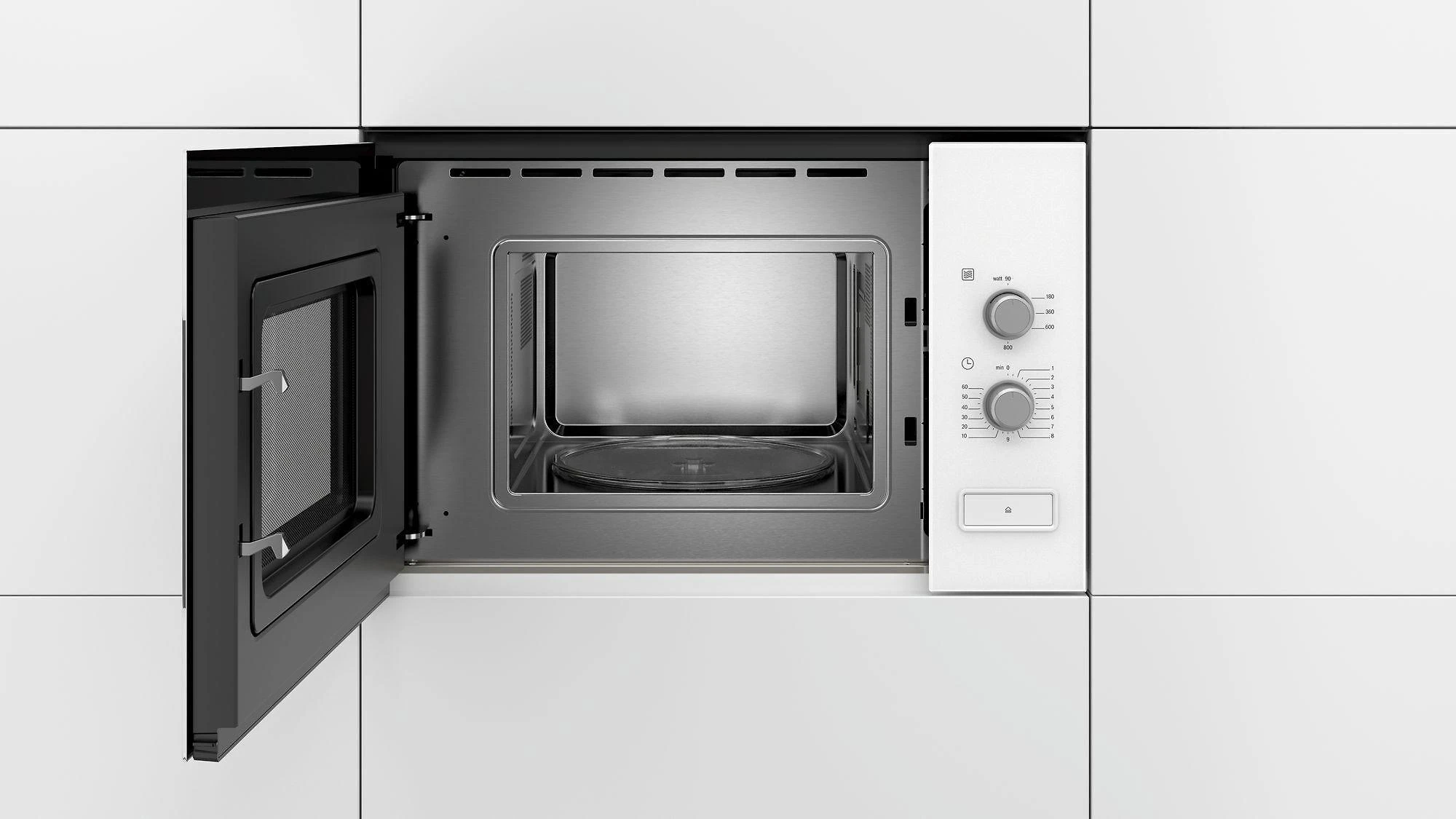 Bosch BFL520MW0 Serija 4, Įmontuojamoji mikrobangų krosnelė, Balta