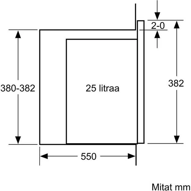Bosch BFL554MS0 Serija 6, Įmontuojamoji mikrobangų krosnelė, Nerūdijančio plieno