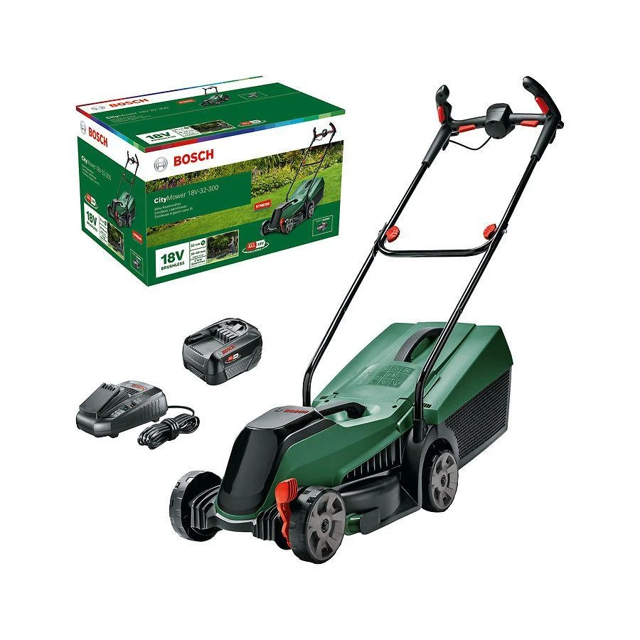 Bosch akumuliatorinė vejapjovė CityMower18V-32-300, 18V, 1x4Ah