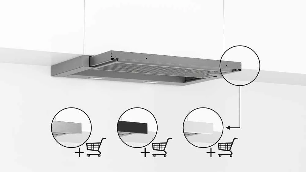 Bosch DFL064A52 Serija 4, Ištraukiamasis gartraukis, 60 cm, Sidabrinio metalo