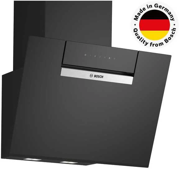 Bosch DWK67FN60 Serija 4, Prie sienos montuojamas gartraukis, 60 cm, skaidrus stiklas su juodu atspaudu, Juoda