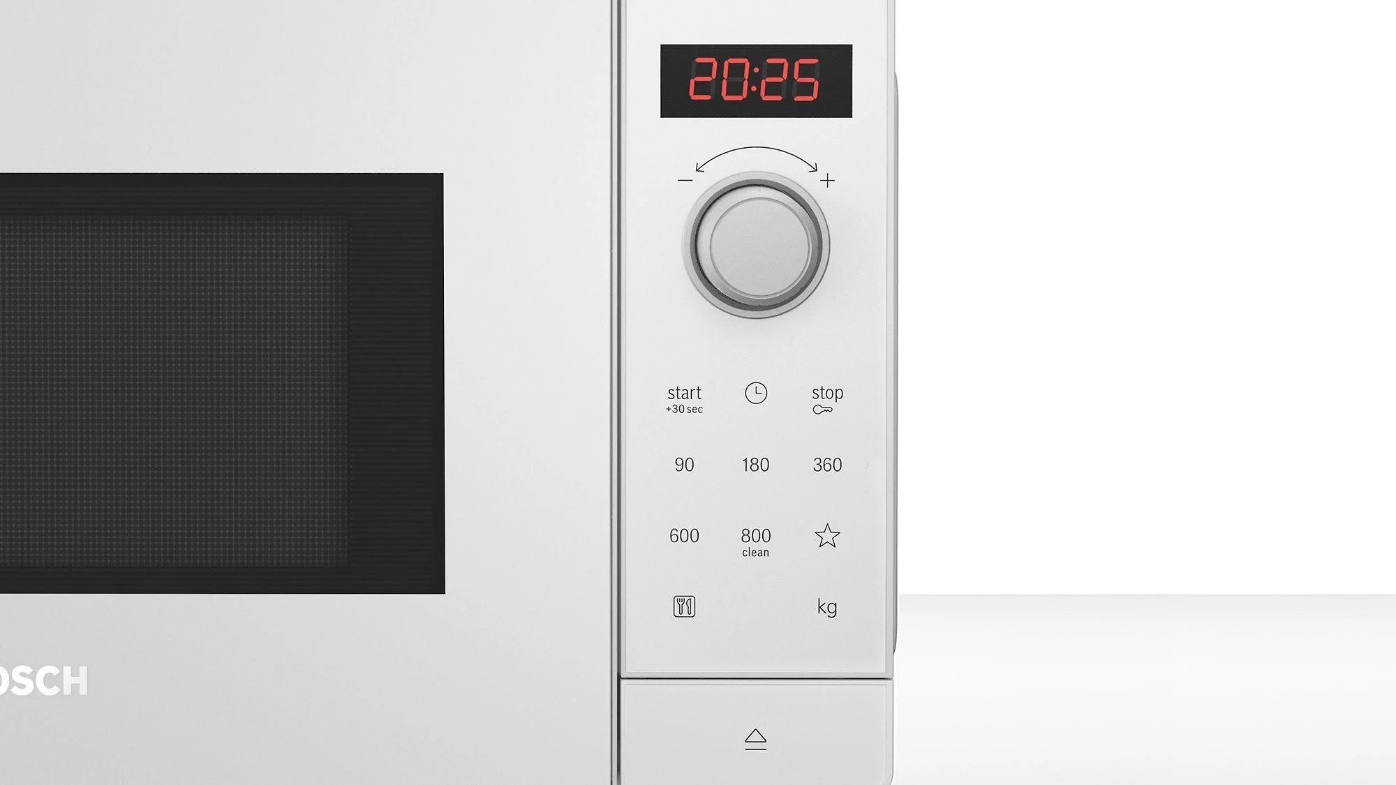 Bosch FFL023MW0 Serija 2, Laisvai statoma mikrobangų krosnelė, 44 x 26 cm, Balta