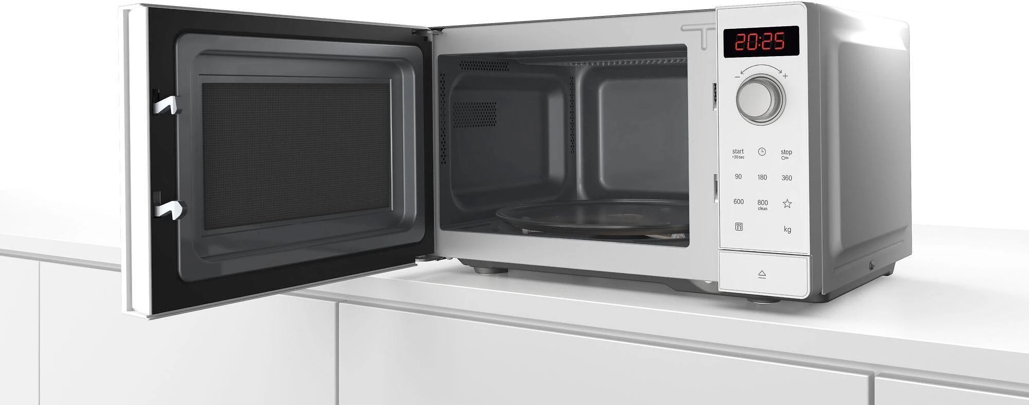 Bosch FFL023MW0 Serija 2, Laisvai statoma mikrobangų krosnelė, 44 x 26 cm, Balta