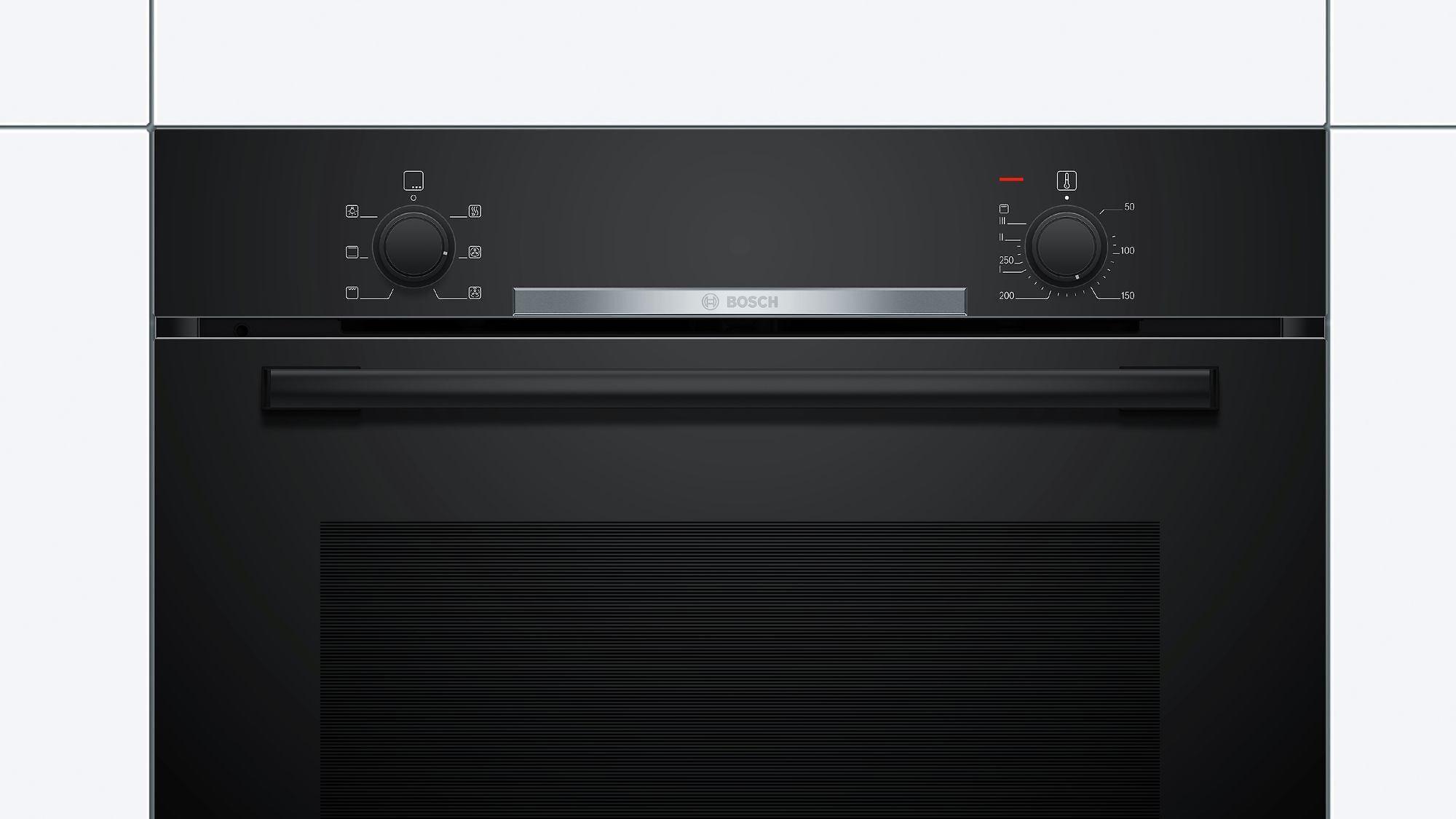 Bosch HBA530BB0S Serija 2, Įmontuojamoji orkaitė, 60 x 60 cm, Juodas
