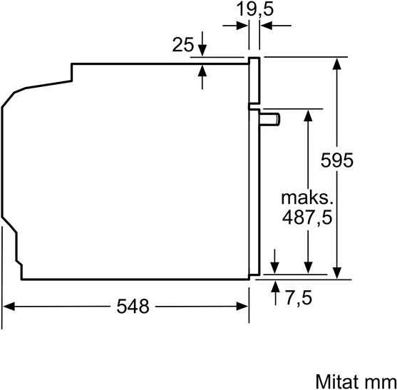 Bosch HBA530BW0S Serija 2, Įmontuojamoji orkaitė, 60 x 60 cm, Balta