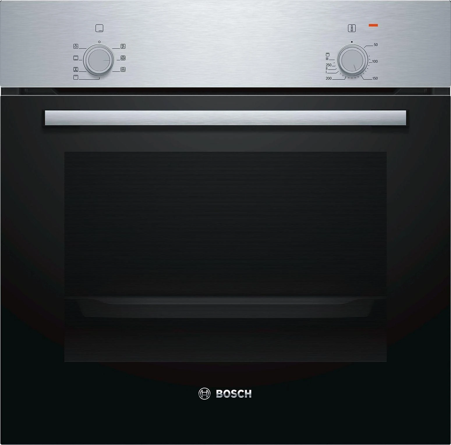 Orkaitė Bosch | Oven | HBF010BR1S | 66 L | A | Multifunctional | Manual | Knobs | Height 59.5 cm | Plotis 59.4 cm | Nerūdijantis plienas