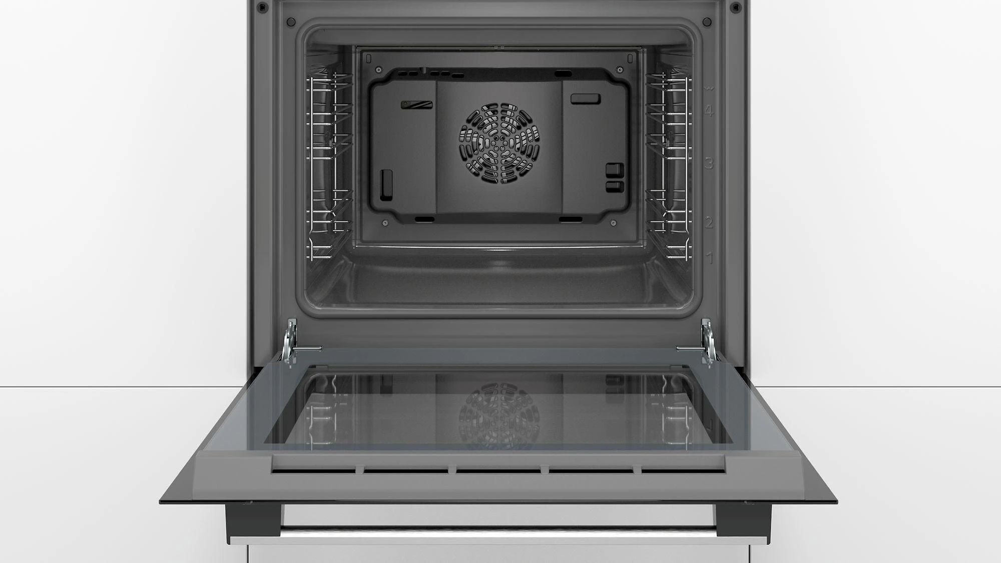 Orkaitė Bosch | Oven | HBF010BR1S | 66 L | A | Multifunctional | Manual | Knobs | Height 59.5 cm | Plotis 59.4 cm | Nerūdijantis plienas