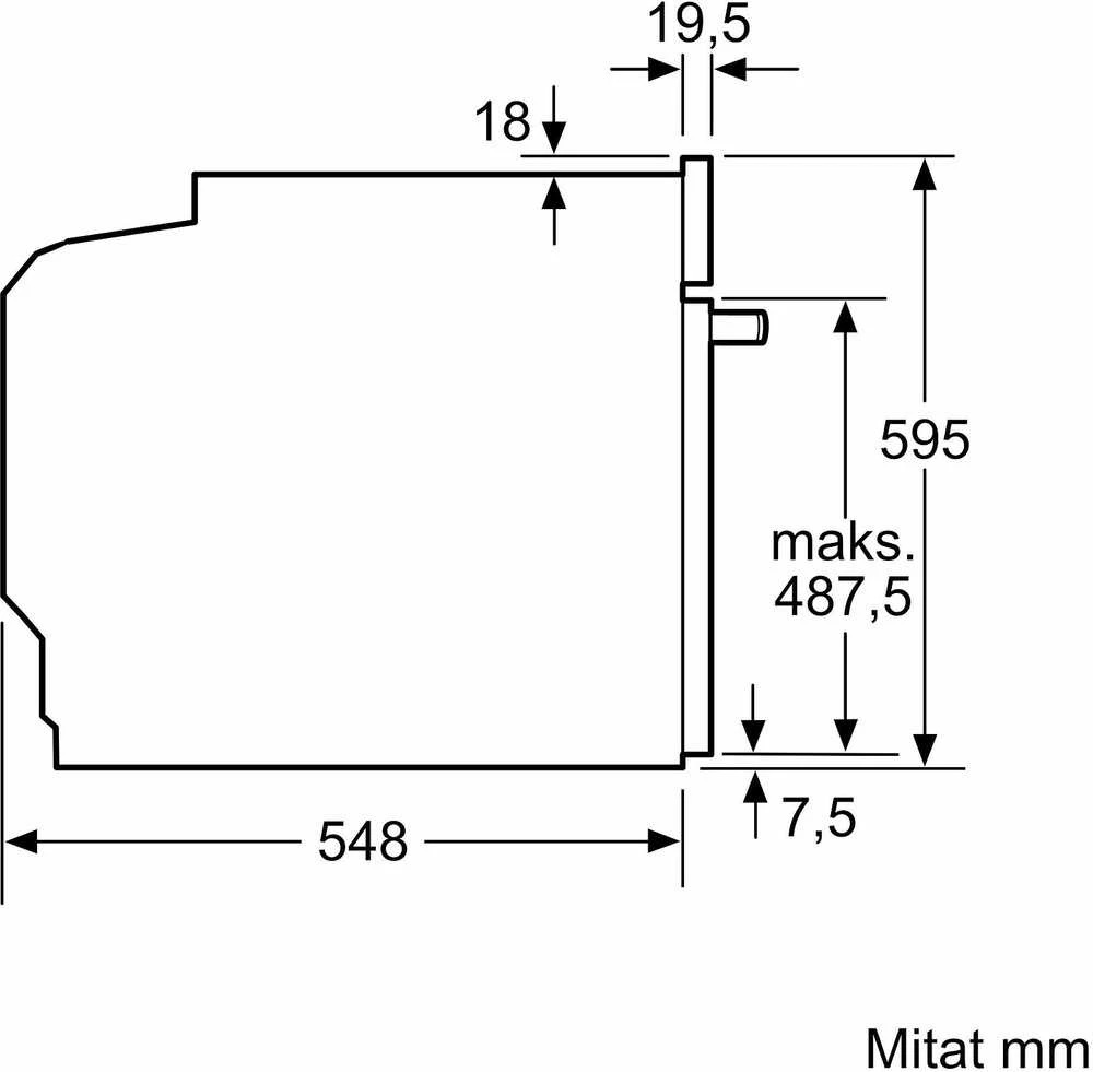 Įmontuojama orkaitė Bosch HBG7721B1