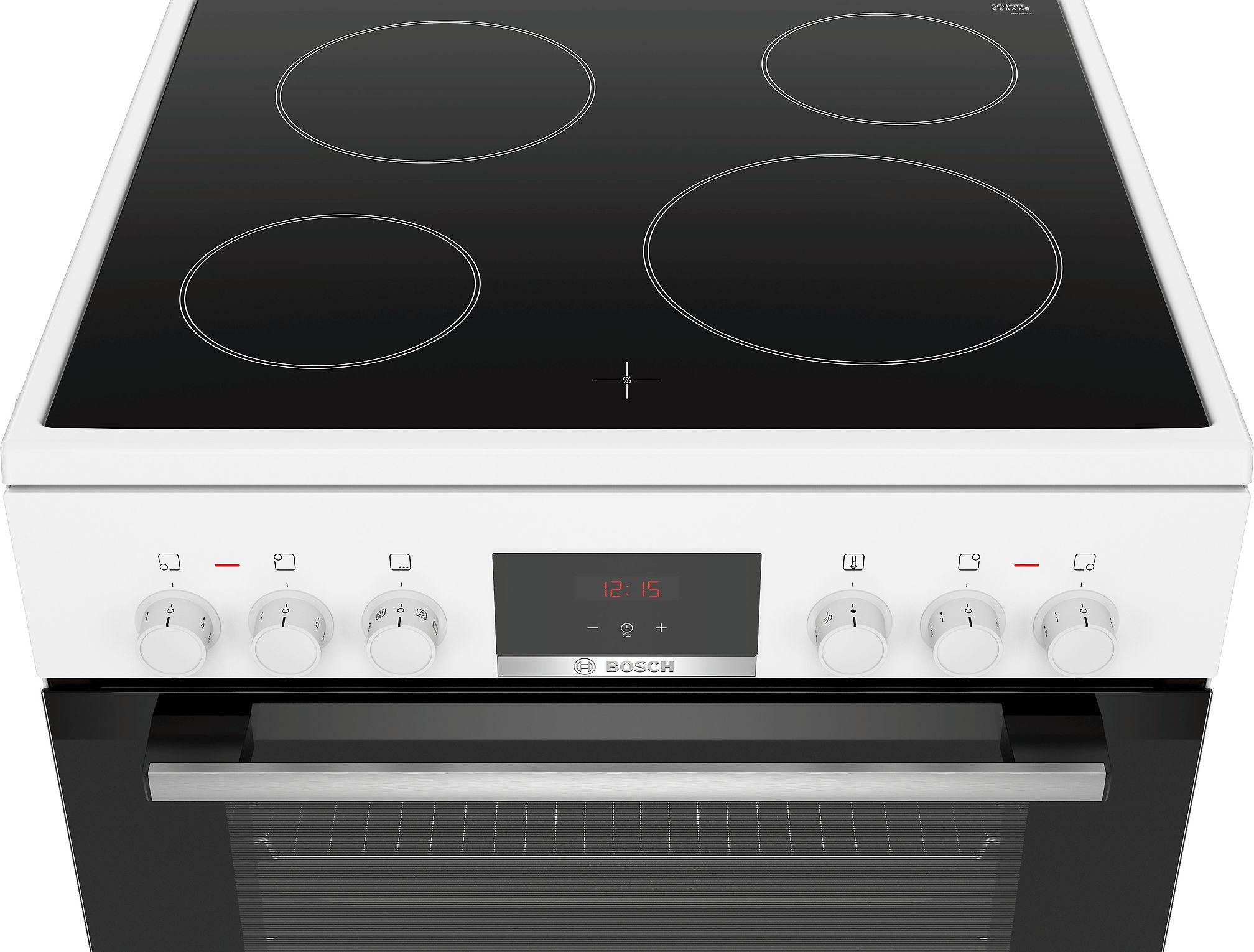 Bosch HKN31A020U Serie | 4, Laisvai statoma elektrinė viryklė, balta
