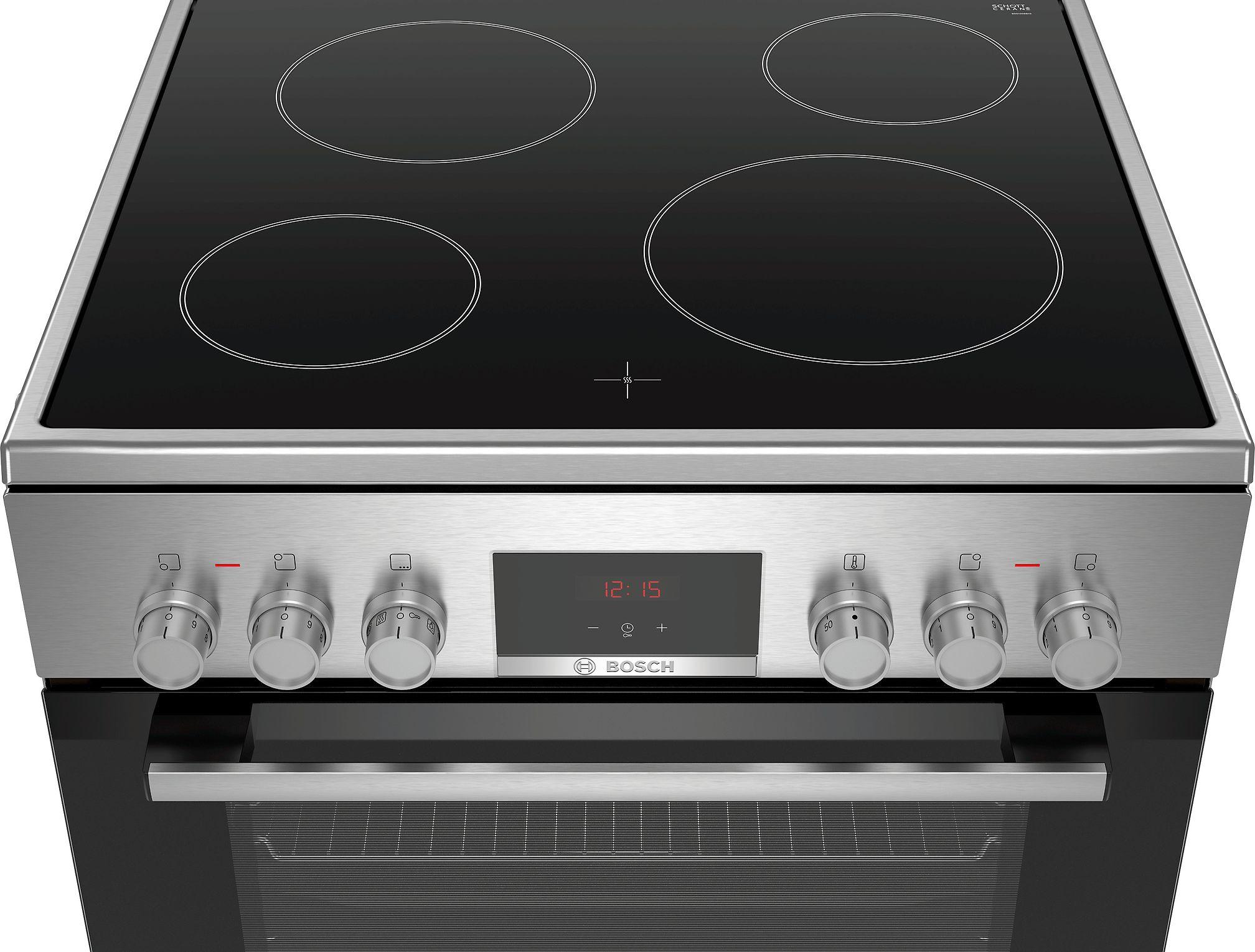 Bosch HKN31A050U Serie | 4, Laisvai statoma elektrinė viryklė, nerūdijančio plieno