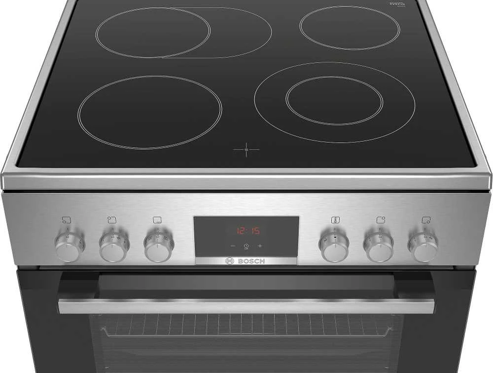 Bosch HKR39A250U Serija 4, Laisvai statoma elektrinė viryklė, Nerūdijančio plieno