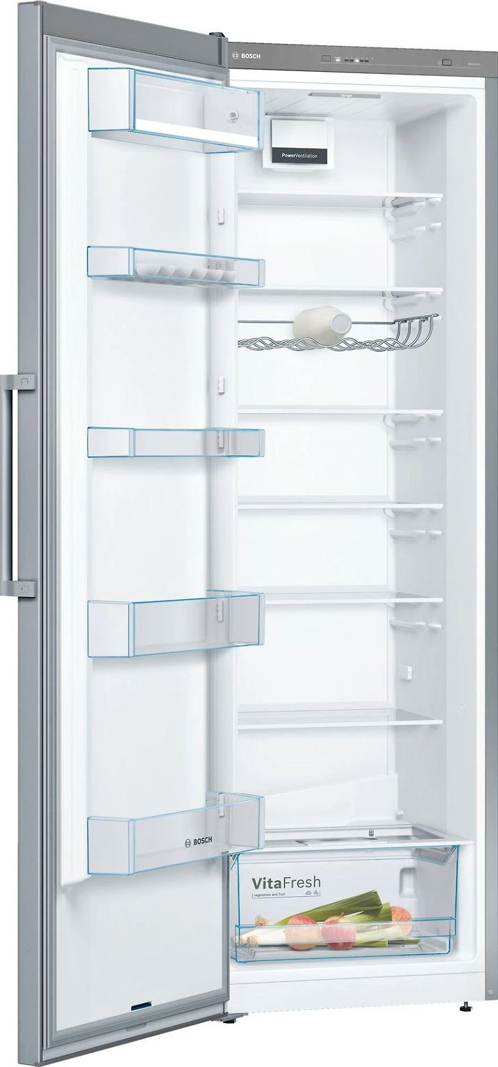 Šaldytuvas Bosch KSV36VLDP 4 serija, Nerūdijančio plieno efektas