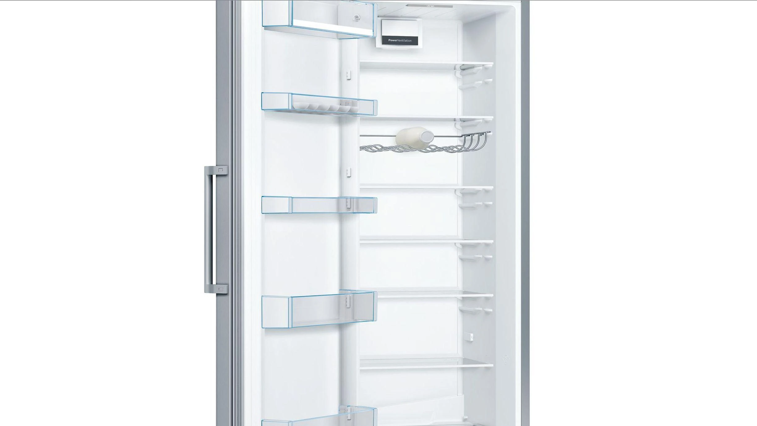 Šaldytuvas Bosch KSV36VLDP 4 serija, Nerūdijančio plieno efektas