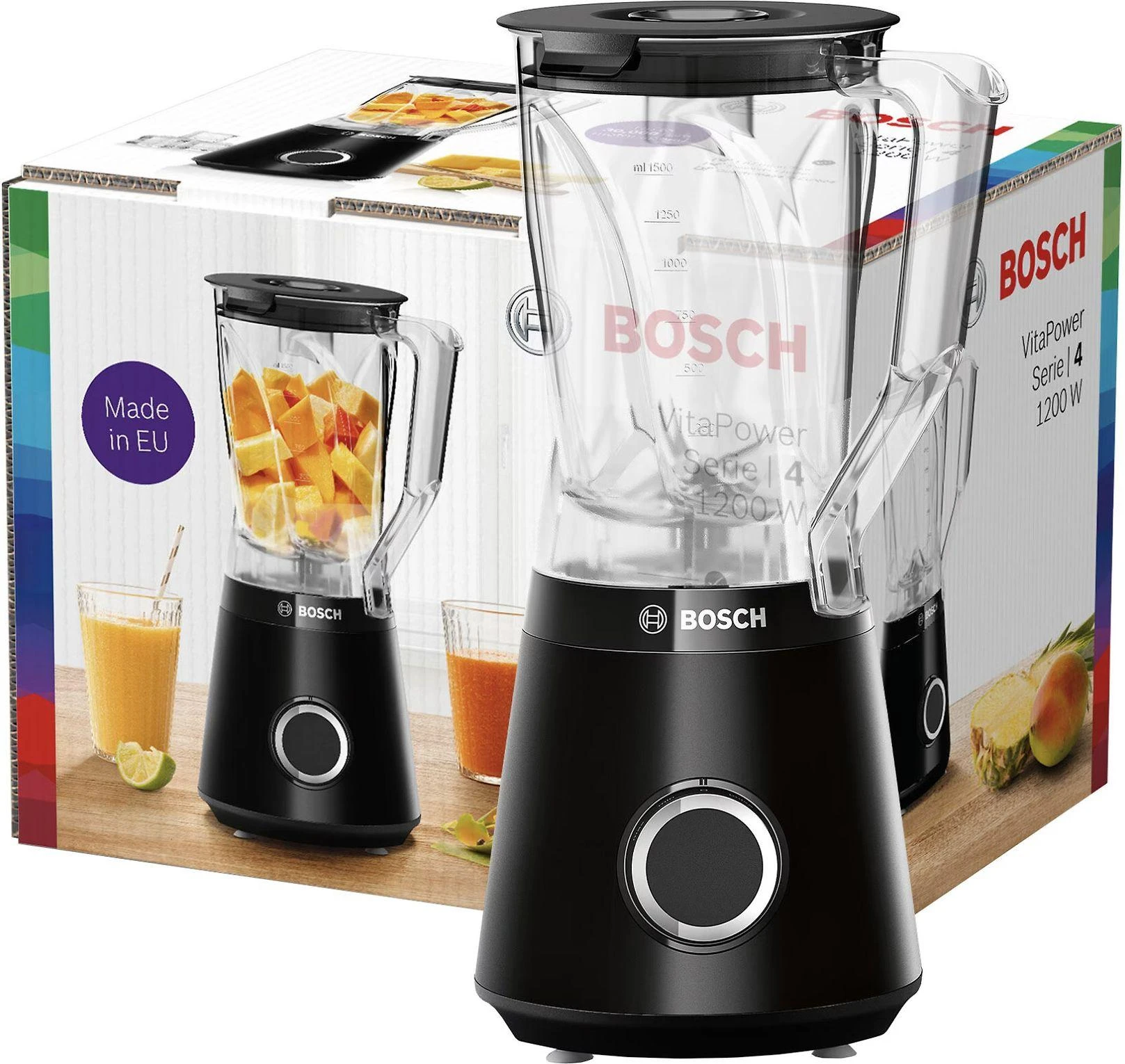 Bosch MMB6141B Series 4, Trintuvas, VitaPower Serie | 4, 1200 W, Juoda