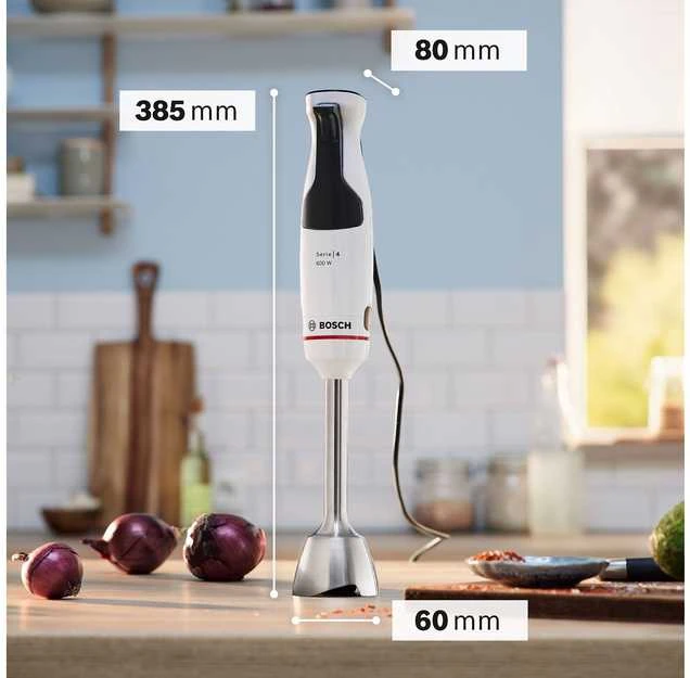 Bosch MSM4W220 Serija 4, Rankinis trintuvas, ErgoMaster, 600 W, Baltas