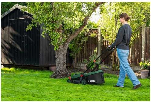 Akumuliatorinė vejapjovė Bosch Rotak 18V-34; 18 V; 34 cm (be akumuliatoriaus ir pakrovėjo)