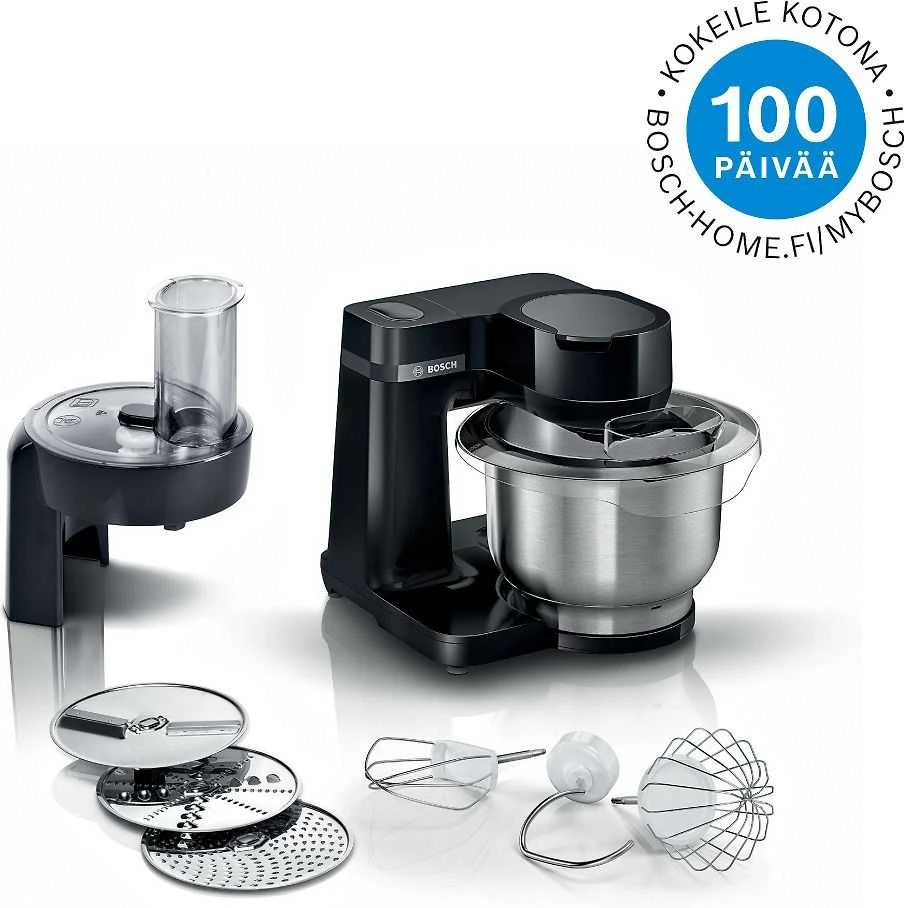 Virtuvinis kombainas Bosch MUMS2EB01 Serija 2, Virtuvės kombainas, MUM, 700 W, Juoda, Juodas