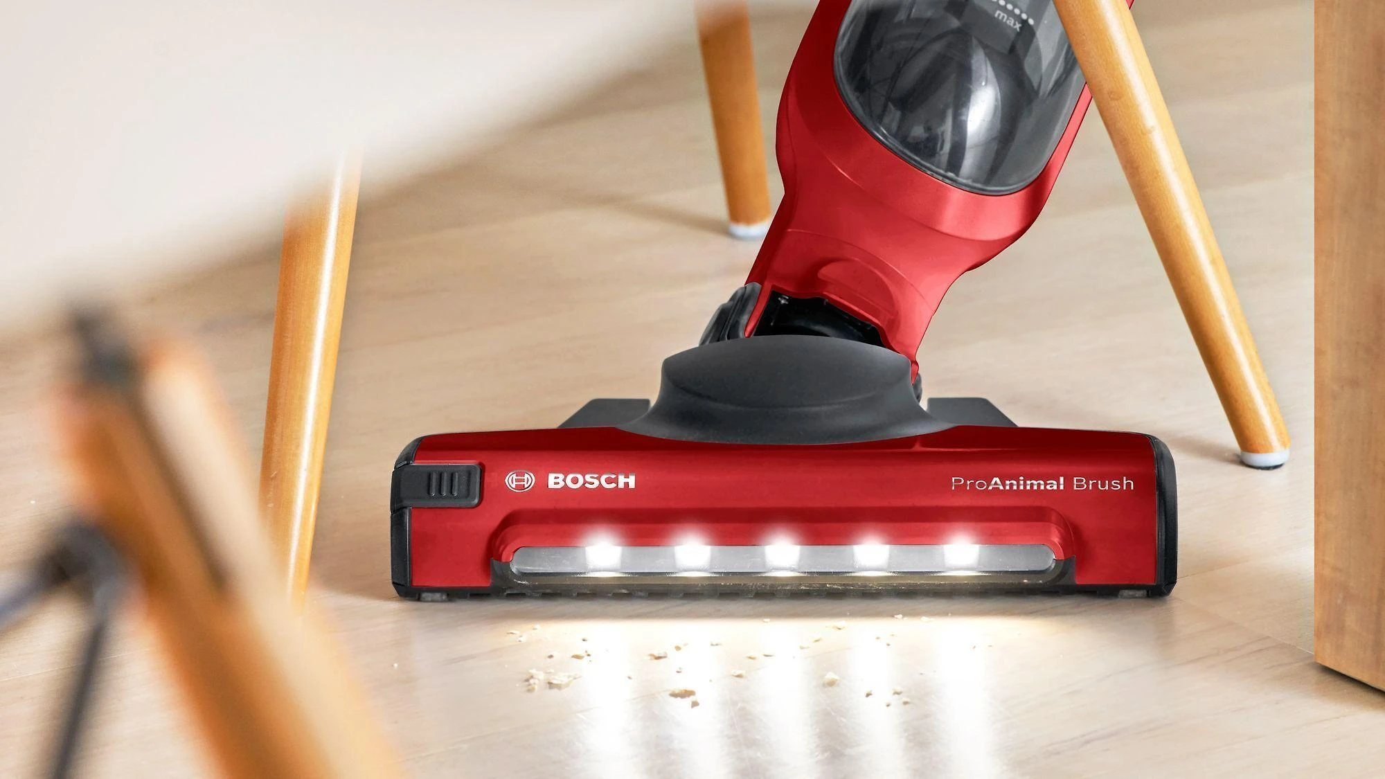 Įkraunamasis dulkių siurblys Bosch Serija 4 BBH3ZOO28, Raudonos spalvos