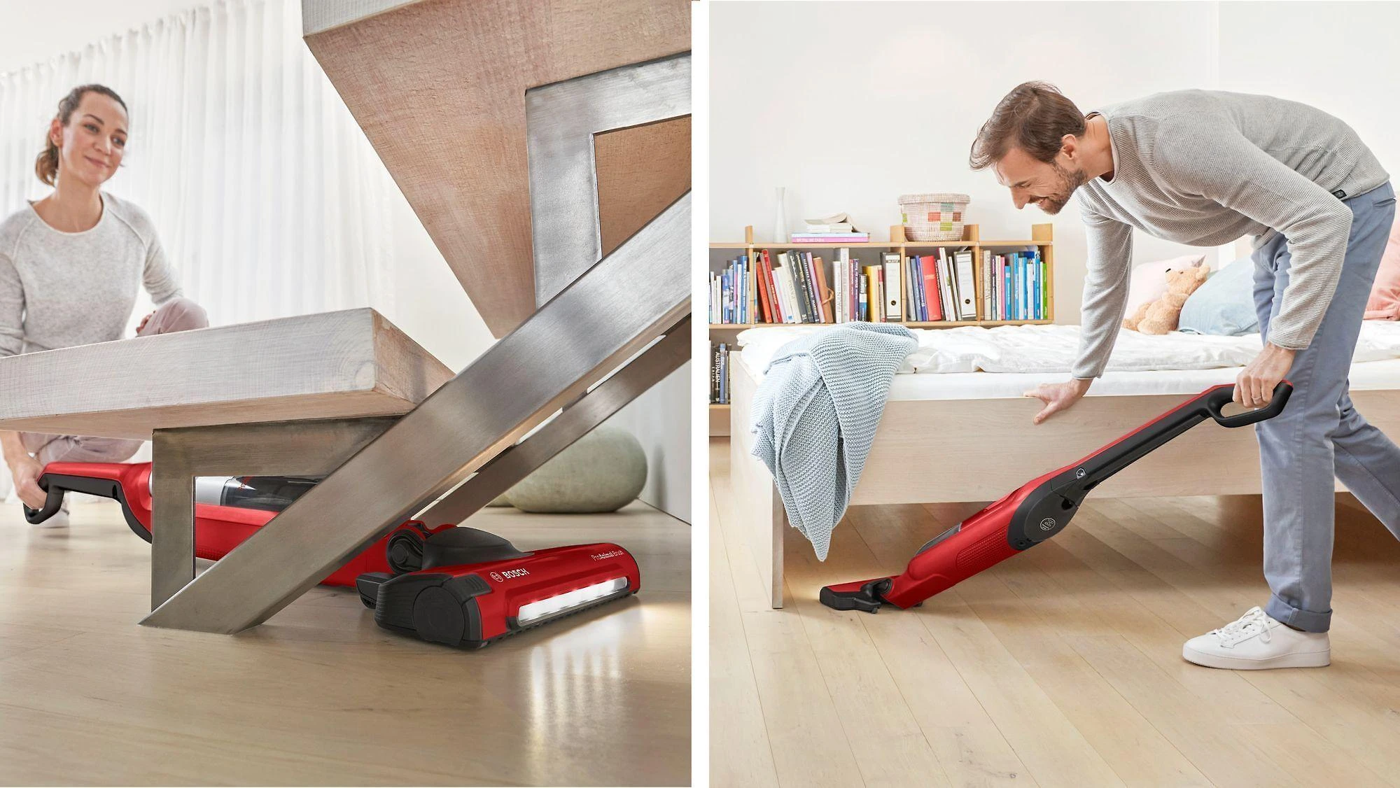 Įkraunamasis dulkių siurblys Bosch Serija 4 BBH3ZOO28, Raudonos spalvos