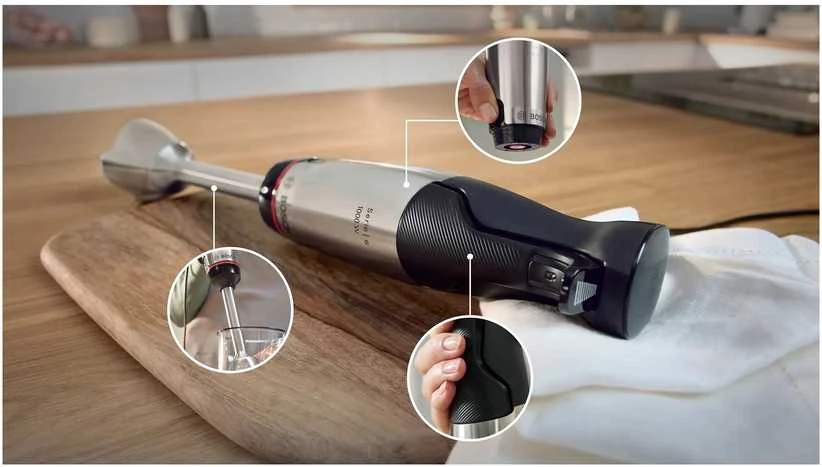 Bosch Serie 6 MSM6M621 plakiklis 0.5 L Immersion plakiklis 1000 W Juodas, Nerūdijantis plienas