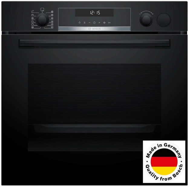 Bosch HRG578BB7 Serija 6, Įmontuojamoji orkaitė su papildomų garų funkcija, 60 x 60 cm, Juodas
