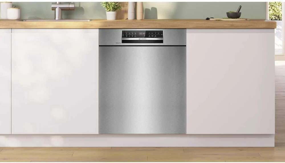 Bosch SMU6ECS12E Serija 6, Indaplovė, montuojama iš apačios, 60 cm, Šlifuotas plienas