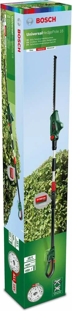 Bosch UniversalHedgePole 18 Akumuliatorinės teleskopinės gyvatvorių žirklės (Be akumuliatoriaus ir kroviklio) 06008B3001