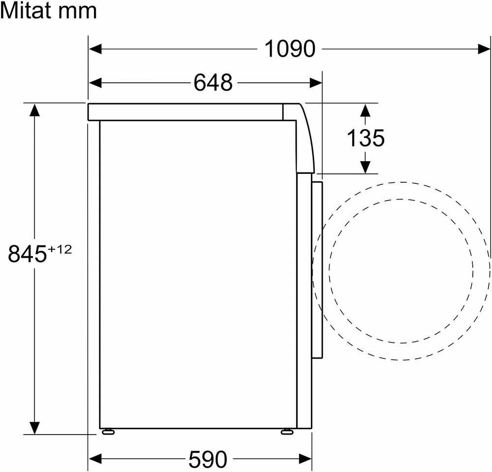 Skalbimo mašina Bosch WGB244A0SN Serija 8, Skalbyklė, pakraunama iš priekio, 9kg, maks. 1400 aps./min.