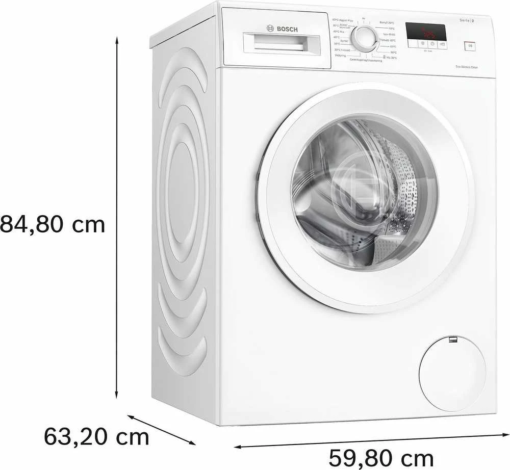 Skalbimo mašina Bosch WGE02400SN Serija 2, Skalbyklė, pakraunama iš priekio, 7kg, 1400 aps/min