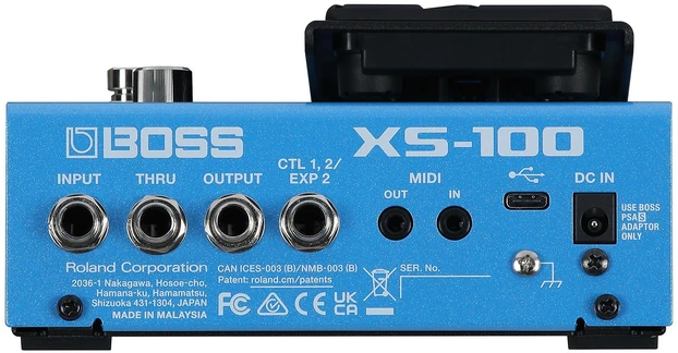 Boss XS-100 efektų pedalo jungčių skydelis