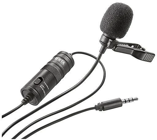 Mikrofonas BOYA 65-18000 HZ, 6.3 mm stereo adapteris, juodas / BY-M1 / BOYA10003